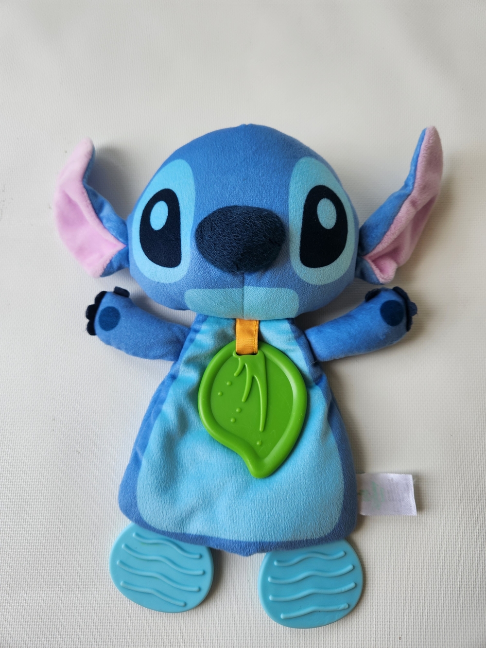 Disney Stitch Baby Crinkle Toy Infant Toddler Leaf Teether Security Lovey Plush